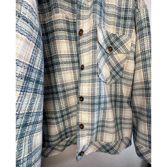 Boston Traders Tweed Shirt Jacket Sacket M Plaid Multi Western - Picture 10 of 16